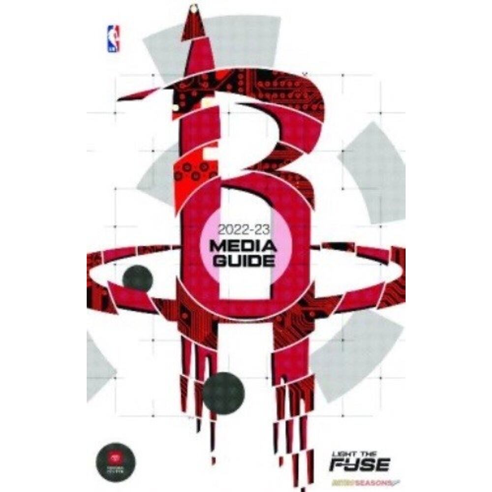 Houston Rockets Official 2022-23 Media Guide NBA Cover On 12x8in Metal Sign